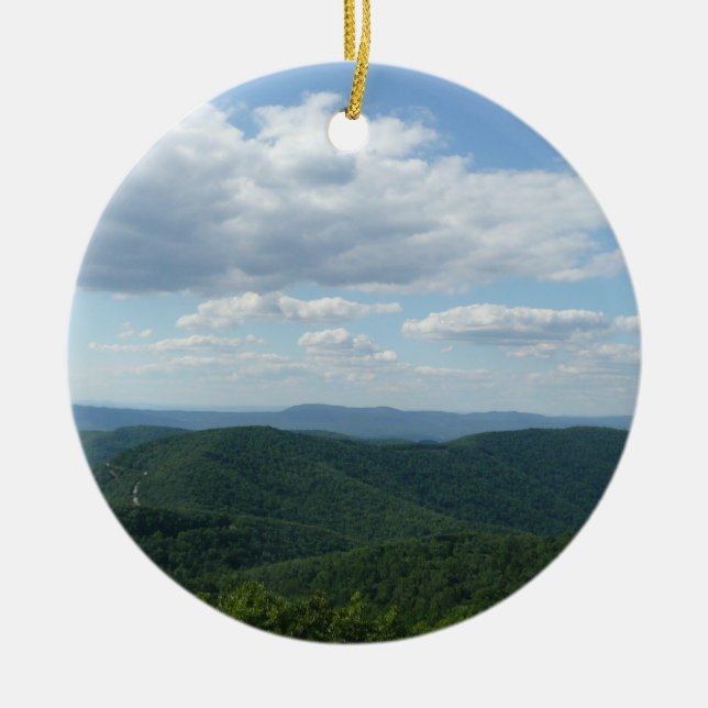 Appalachian Mountains I Shenandoah Ceramic Tree Decoration (Front)