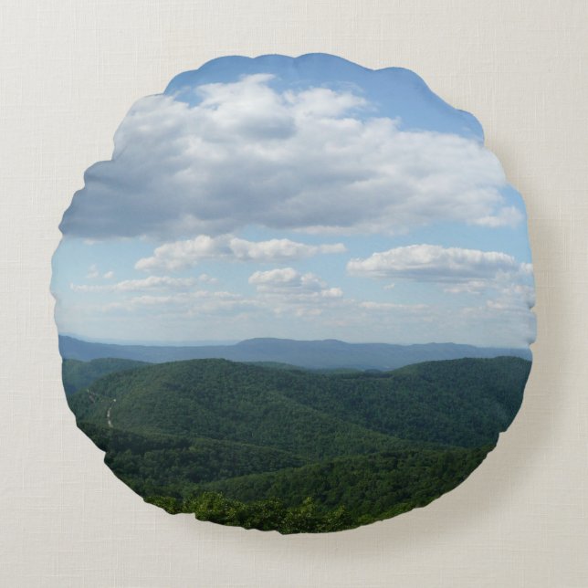 Appalachian Mountains I Shenandoah Round Cushion (Front)