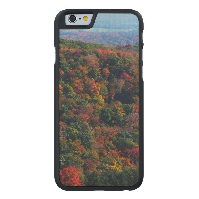 Appalachian Mountains in Fall Carved Wood iPhone Case (Back)
