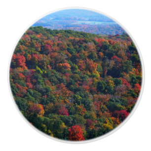 Appalachian Mountains in Fall Ceramic Knob