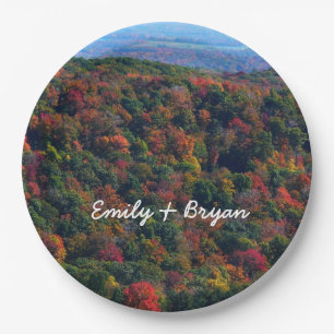 Appalachian Mountains in Fall Paper Plate