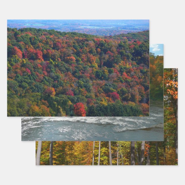 Appalachian Mountains in Fall Wrapping Paper Sheet (Set)