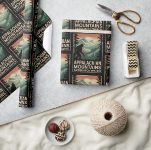 Appalachian Mountains Sasquatch Wrapping Paper 