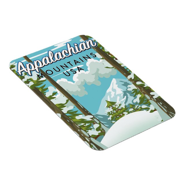 Appalachian Mountains Travel poster Magnet (Right Side)