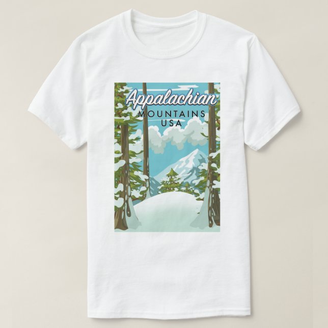 Appalachian Mountains Travel poster T-Shirt (Design Front)