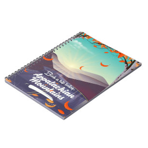 Appalachian Mountains vintage travel poster Notebook