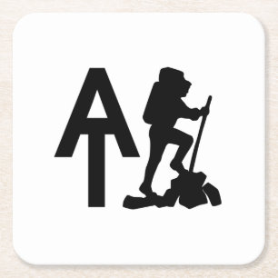 Appalachian Trail  -  AT  -  Bucket List Hike Square Paper Coaster