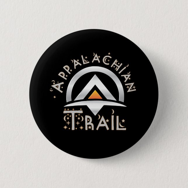 Appalachian Trail at Hiking A.T. Maine to Georgia 6 Cm Round Badge (Front)