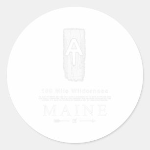 Appalachian Trail Blaze 100 Mile Wilderness Maine  Classic Round Sticker