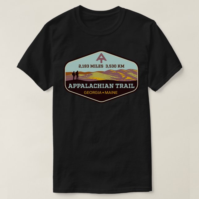 Appalachian Trail Georgia to Maine Trail Hiking Ba T-Shirt (Design Front)
