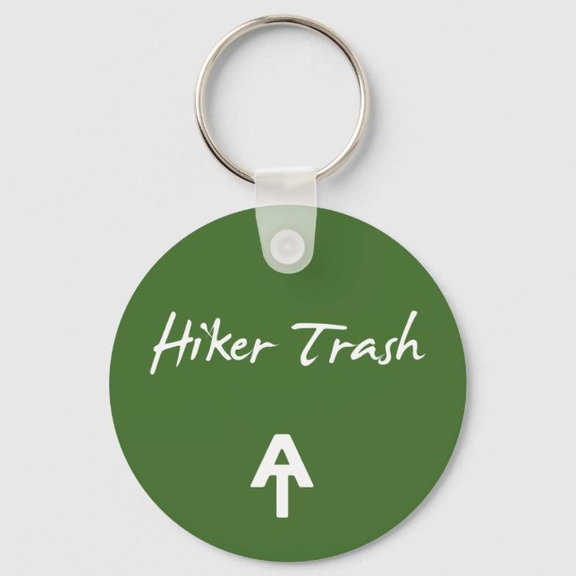 Appalachian Trail Hiker Trash Green  Key Chain (Front)