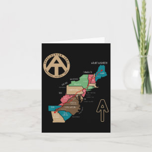 Appalachian Trail Hiking Map  Card