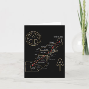 Appalachian Trail Hiking Map  Card