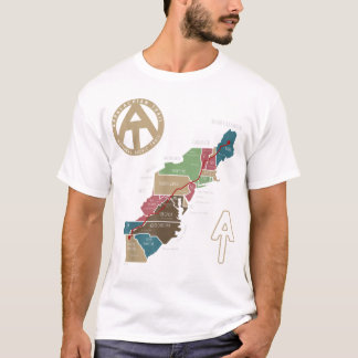 Appalachian Trail Hiking Map  T-Shirt