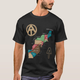 Appalachian Trail Hiking Map  T-Shirt