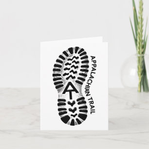 Appalachian Trail Hiking Shoe Footprint Card