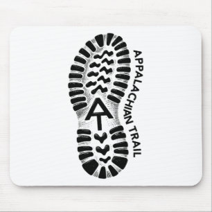 Appalachian Trail Hiking Shoe Footprint  Mouse Mat