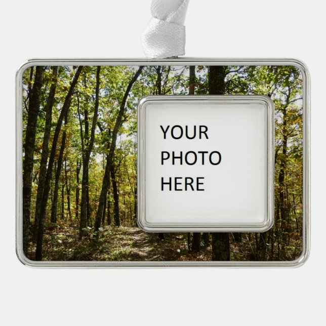 Appalachian Trail in October at Shenandoah Silver Plated Framed Ornament (Front)