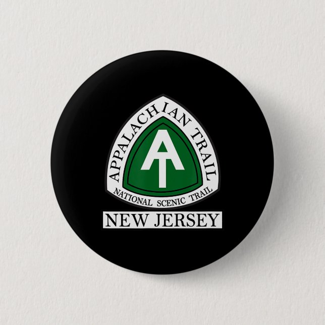 Appalachian Trail New Jersey Nj  6 Cm Round Badge (Front)