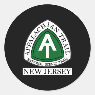 Appalachian Trail New Jersey Nj Classic Round Sticker
