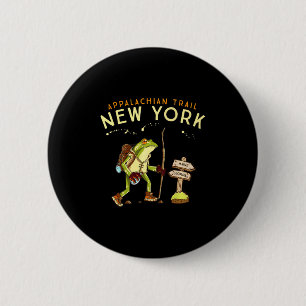 Appalachian Trail New York Hiking Frog _1  6 Cm Round Badge