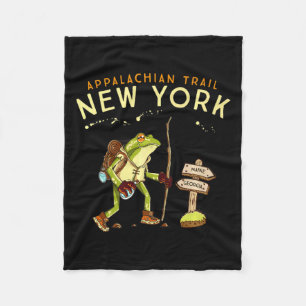 Appalachian Trail New York Hiking Frog _1  Fleece Blanket