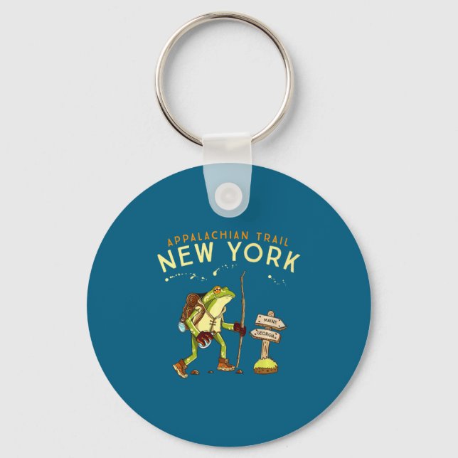 Appalachian Trail New York Hiking Frog  Key Ring (Front)