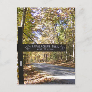 appalachian trail sign pennsylvania fall postcard