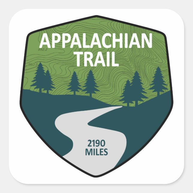 Appalachian Trail Square Sticker (Front)