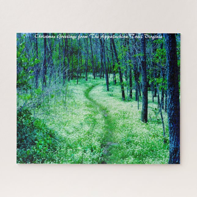 Appalachian Trail Virginia.Christmas Greetings Jigsaw Puzzle (Horizontal)