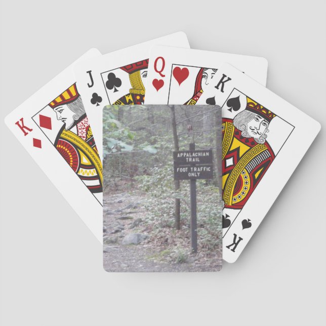 appalachian trail woods playing cards (Back)