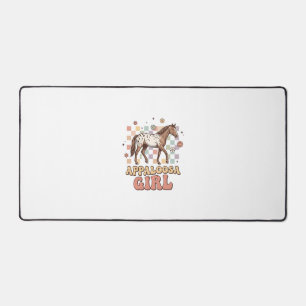 Appaloosa Girl Vintage Horse Western T-Shirt Desig Desk Mat