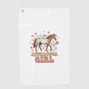 Appaloosa Girl Vintage Horse Western T-Shirt Desig Golf Towel