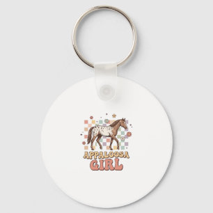 Appaloosa Girl Vintage Horse Western T-Shirt Desig Key Ring