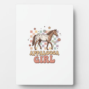 Appaloosa Girl Vintage Horse Western T-Shirt Desig Plaque