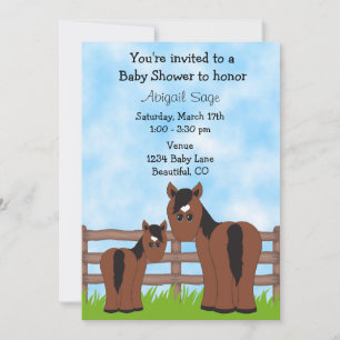 Appaloosa Horse Baby Shower Invitation