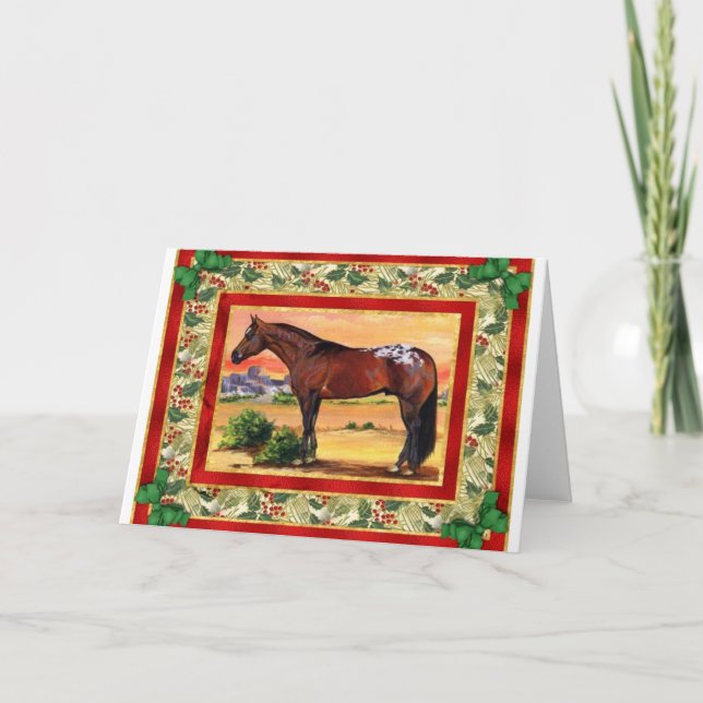 Appaloosa Horse Blank Christmas Card (Front)