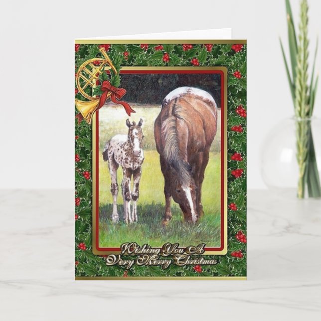Appaloosa Horse Blank Christmas Card (Front)