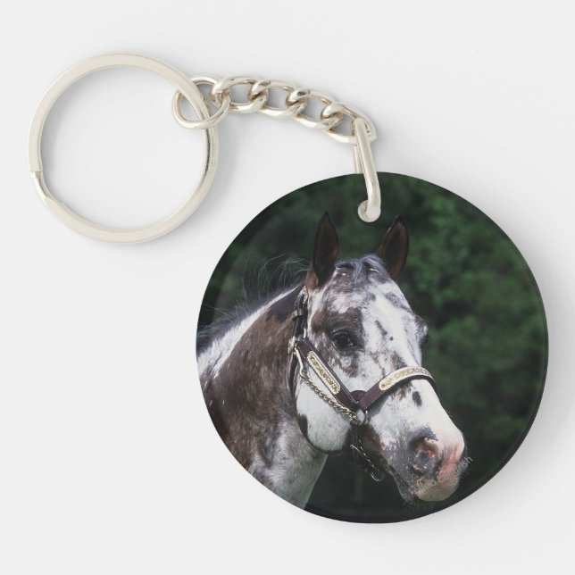Appaloosa Horse Headshot 2 Key Ring (Front)