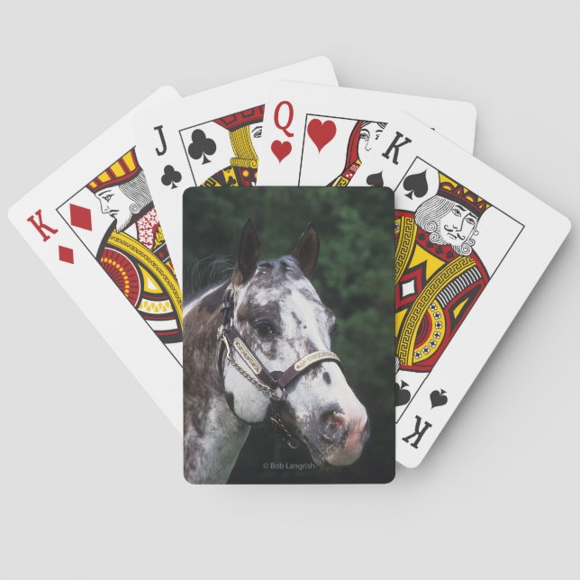 Appaloosa Horse Headshot 2 Playing Cards (Back)