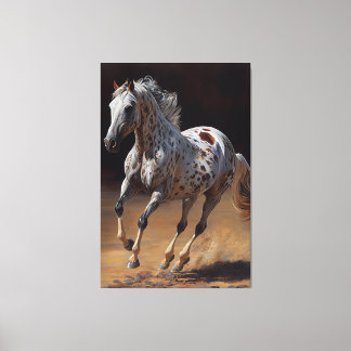 Appaloosa Horse-Oil Paint Canvas Print