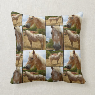 Appaloosa Horse, Photo Collage Throw Cushion. Cushion