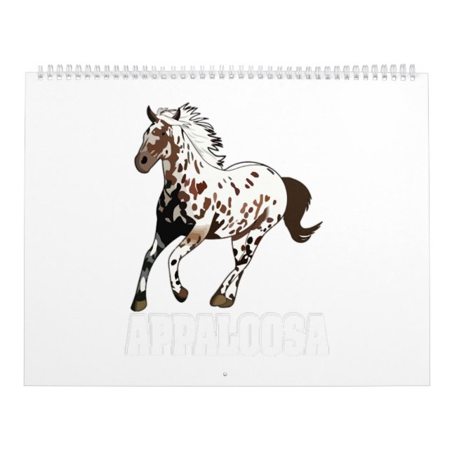 appaloosa Horse Pony equine Gift Calendar (Cover)