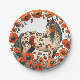 Appaloosa Horse Poppy Appy Horses                  Paper Plate
