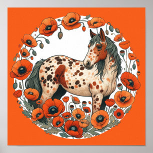 Appaloosa Horse Poppy Appy Horses                  Poster