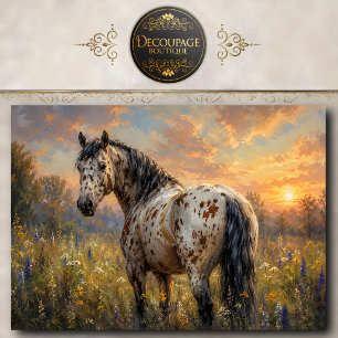 Appaloosa Horse Sunset Meadow Tissue Paper