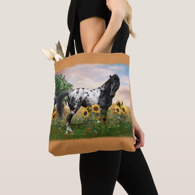 Appaloosa Horse Tote, customise colour Tote Bag (Close Up)