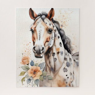 Appaloosa Horse Watercolor Jigsaw Puzzle