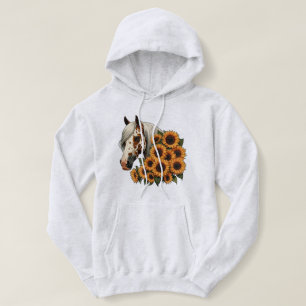 Appaloosa Horse with Sunflowers Hoodie
