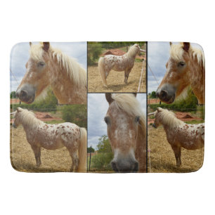 Appaloosa Horses Photo Collage, Bath Mat